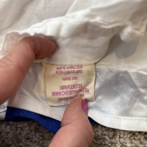 Cheeky Plum Baby Girl 18-24 Mo Dress Patriotic Gauze Holiday Red White Blue - Picture 6 of 6